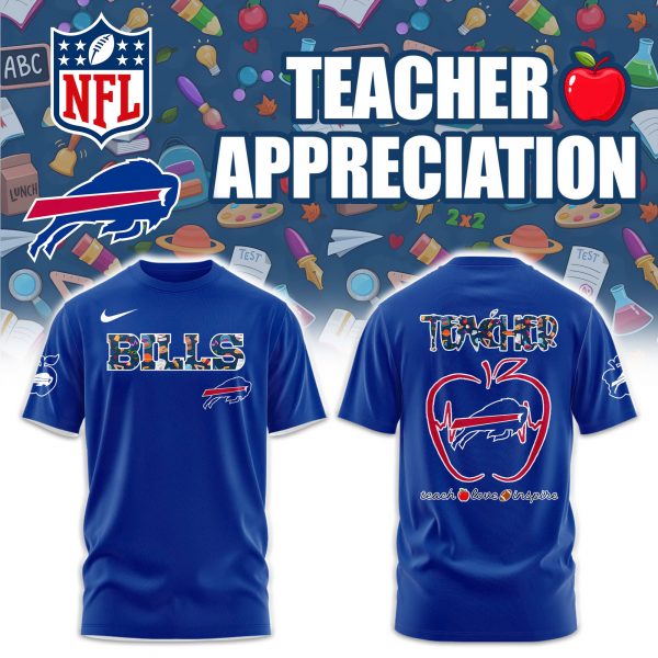 Buffalo Bills TEACHER NIGHT 2025 Special Edition Blue Shirt