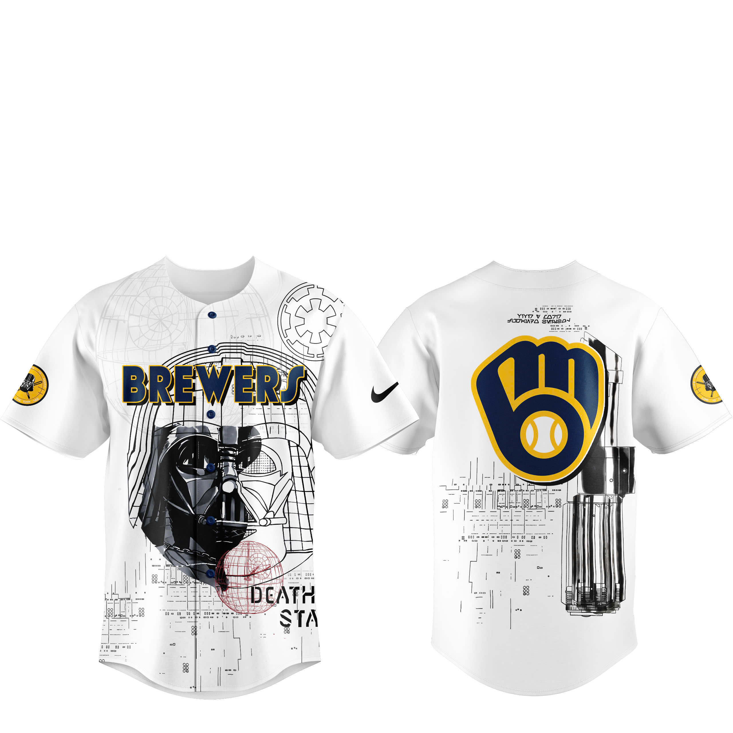 Milwaukee Brewers x Death Star Baseball Jersey Milwaukee Brewers x Death Star Baseball Jersey