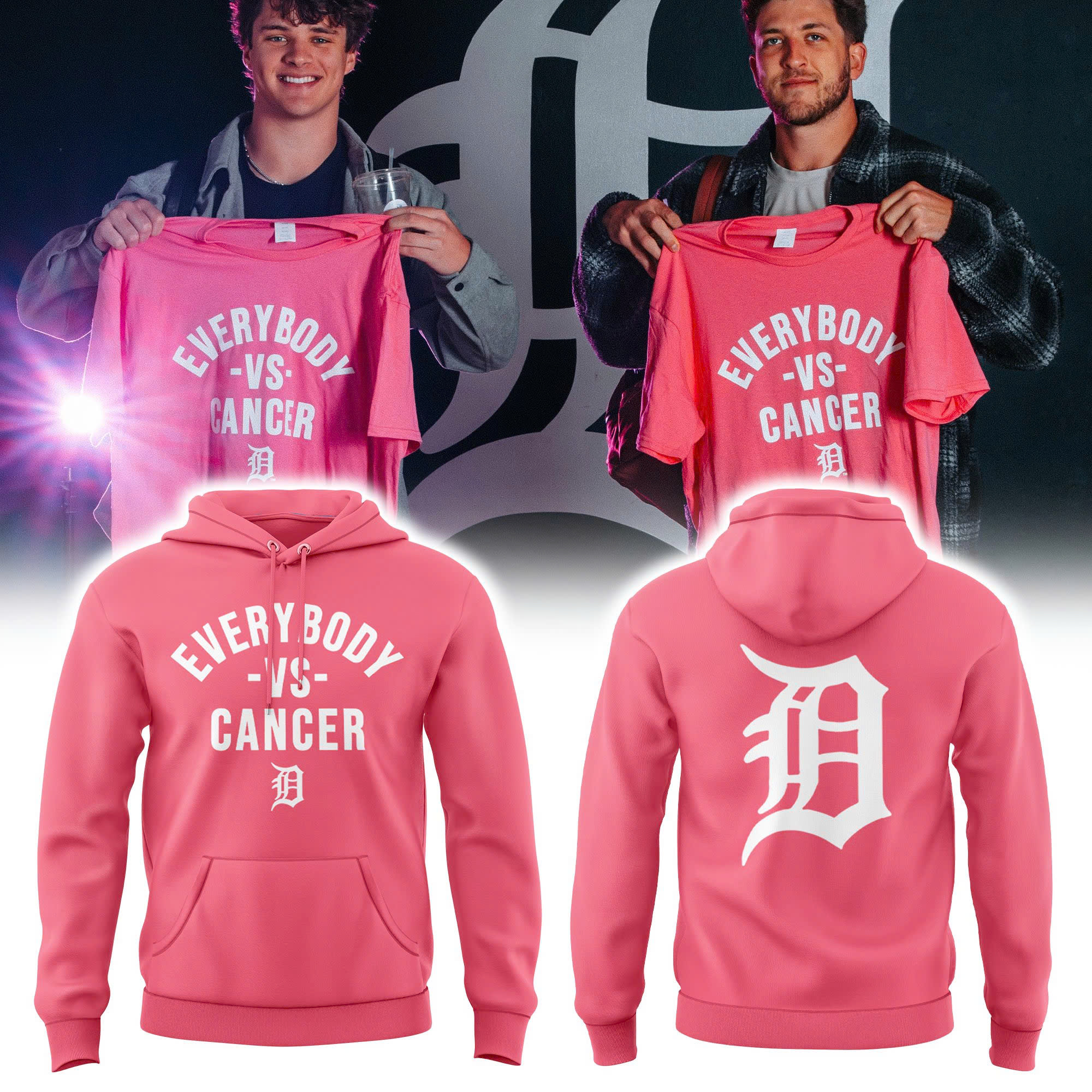 Detroit Tigers Everybody vs Cancers Special Hoodie Detroit Tigers Everybody vs Cancers Special Hoodie