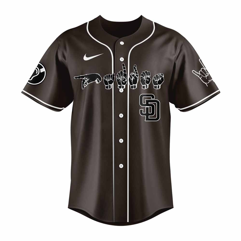 San Diego Padres Deaf and Hard of Hearing Night Combo Jersey San Diego Padres Deaf and Hard of Hearing Night Combo Jersey