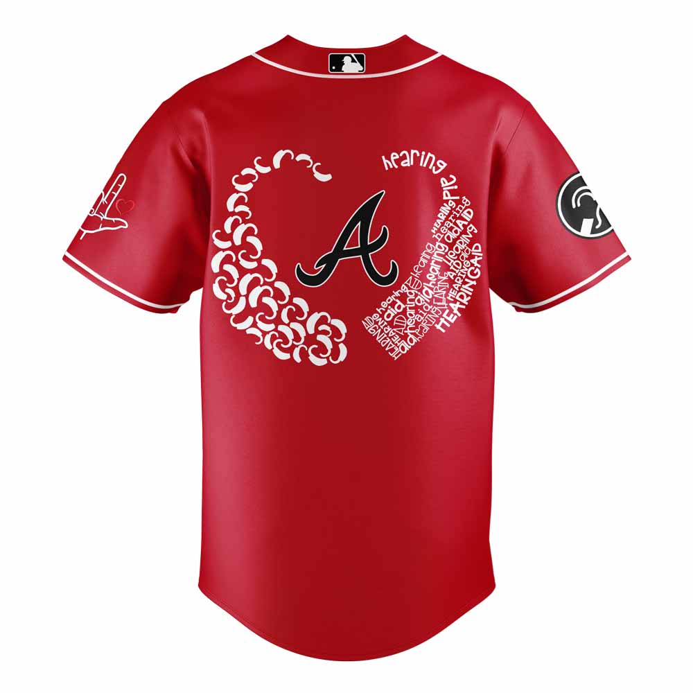 Atlanta Braves Deaf and Hard of Hearing Night Combo Jersey Atlanta Braves Deaf and Hard of Hearing Night Combo Jersey