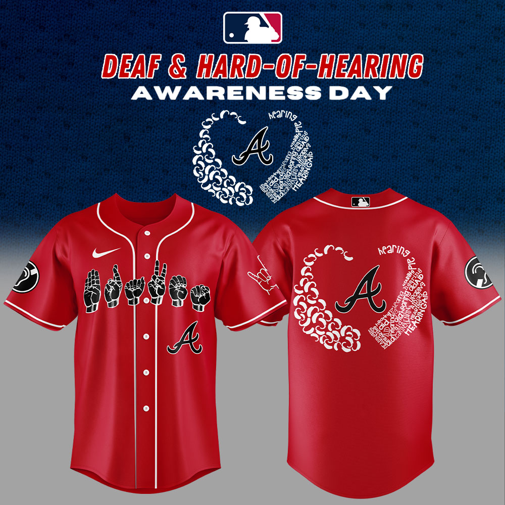 Atlanta Braves Deaf and Hard of Hearing Night Combo Jersey Atlanta Braves Deaf and Hard of Hearing Night Combo Jersey