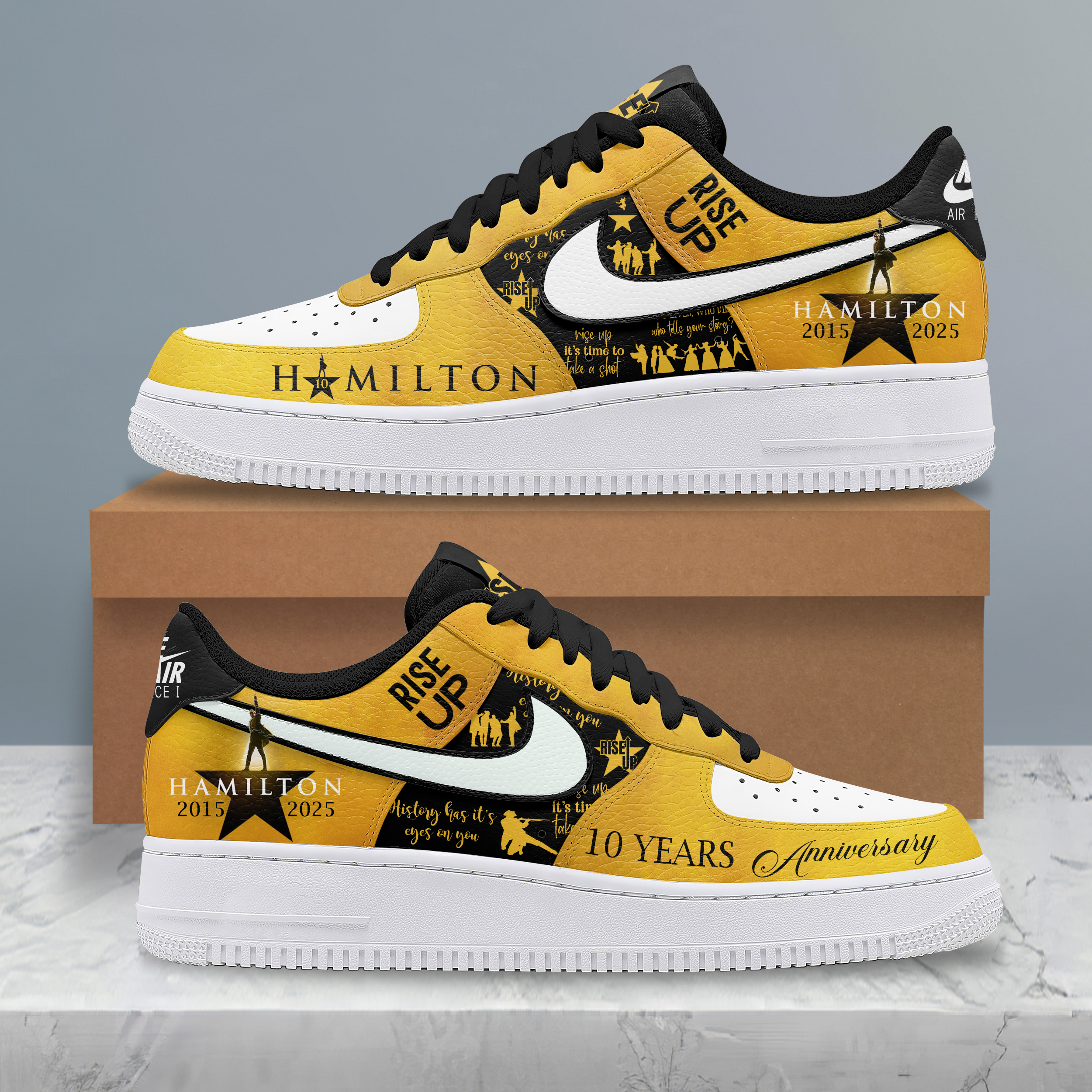 Hamilton 10 Years Anniversary "Rise Up" Special Air Force 1 Sneaker Hamilton 10 Years Anniversary "Rise Up" Special Air Force 1 Sneaker