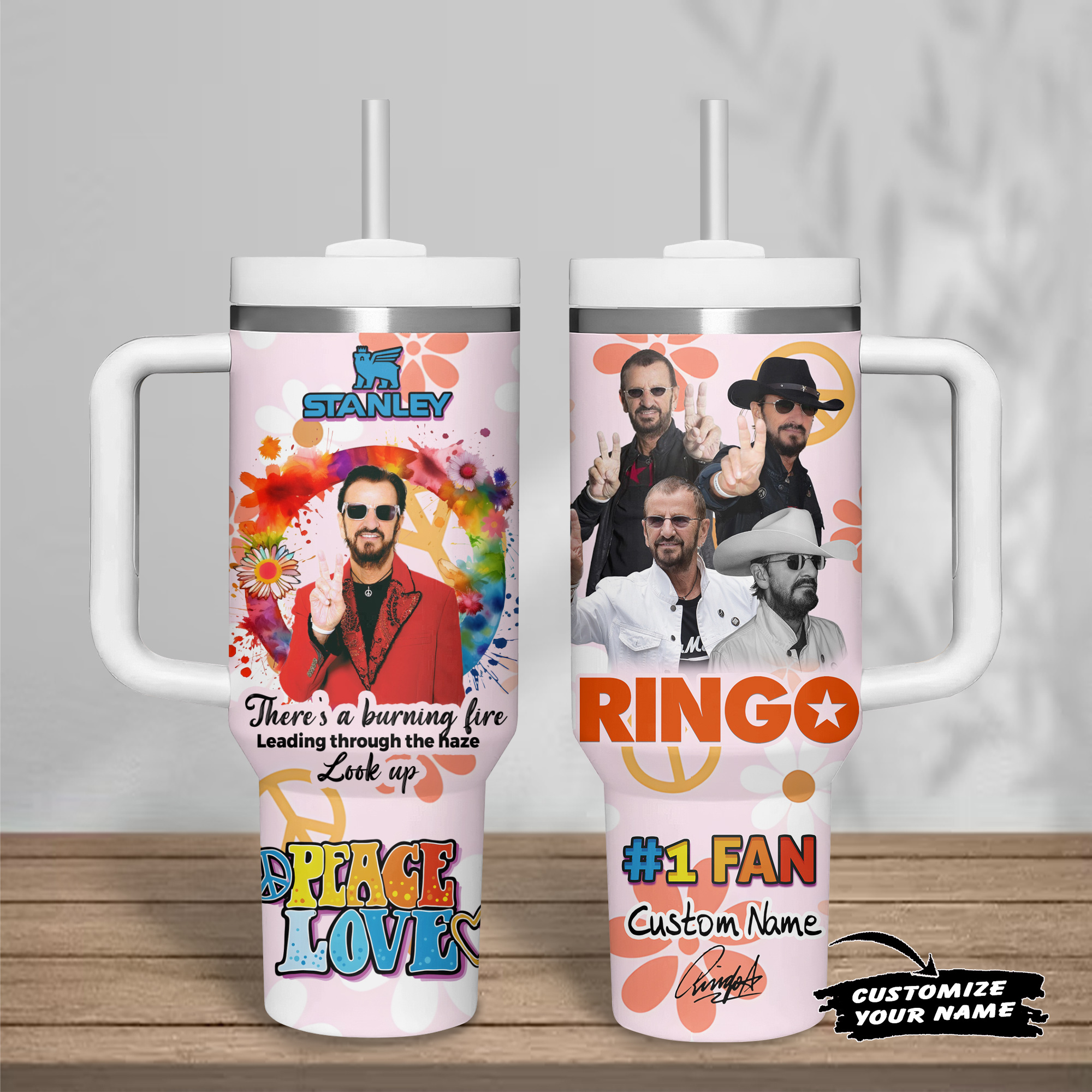 Ringo Starr "PEACE LOVE" 2025 Stanley Tumbler Ringo Starr "PEACE LOVE" 2025 Stanley Tumbler