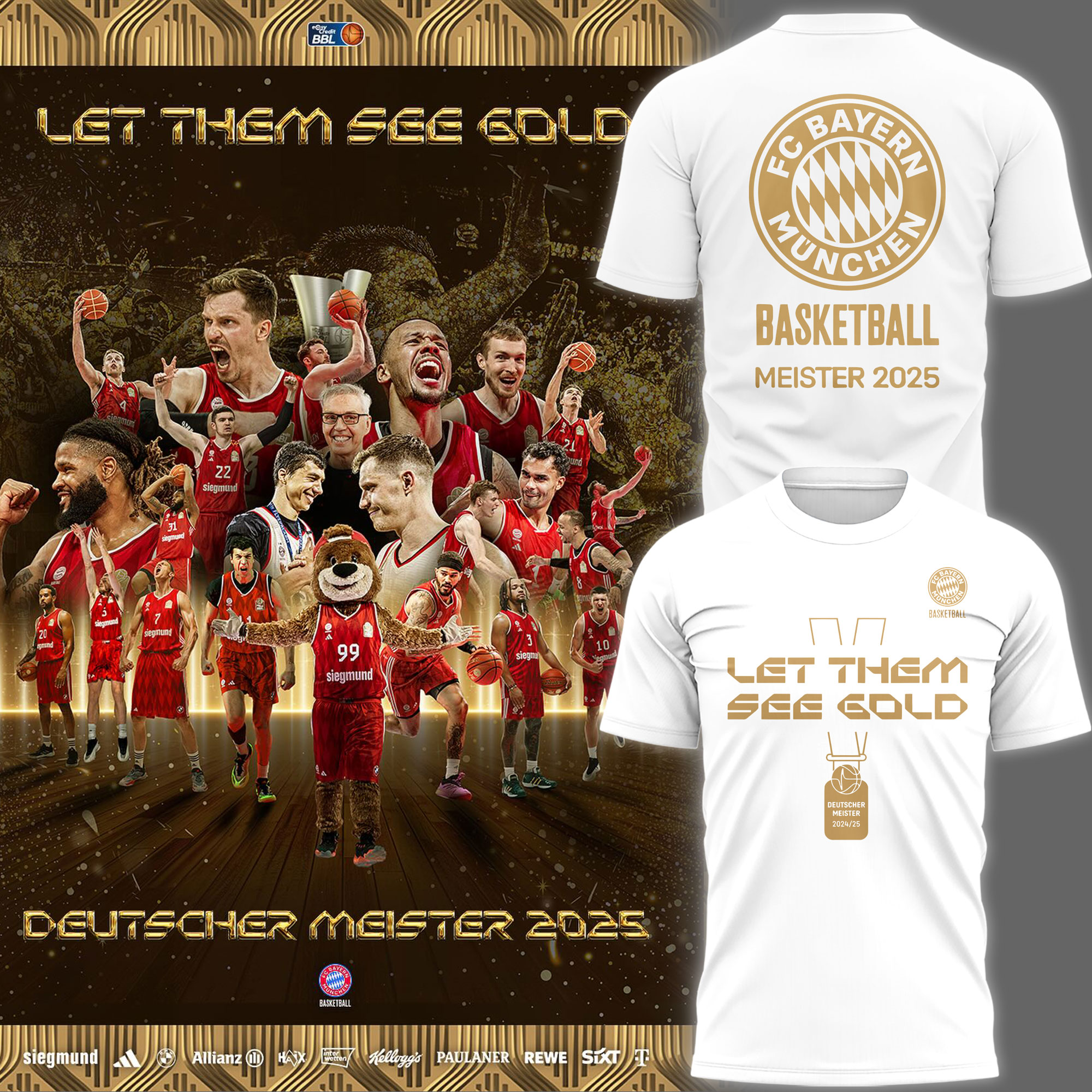 FC Bayern Basketball BBL Champions T-shirt FC Bayern Basketball BBL Champions T-shirt