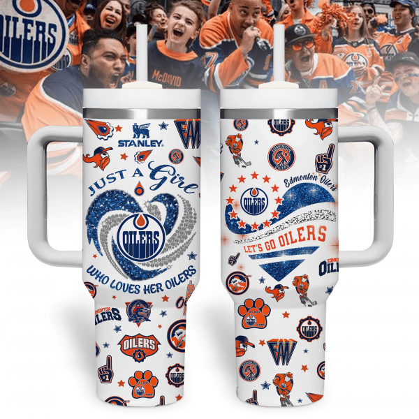 Edmonton Oilers Let's Go Oilers 40oz Stanley Tumbler