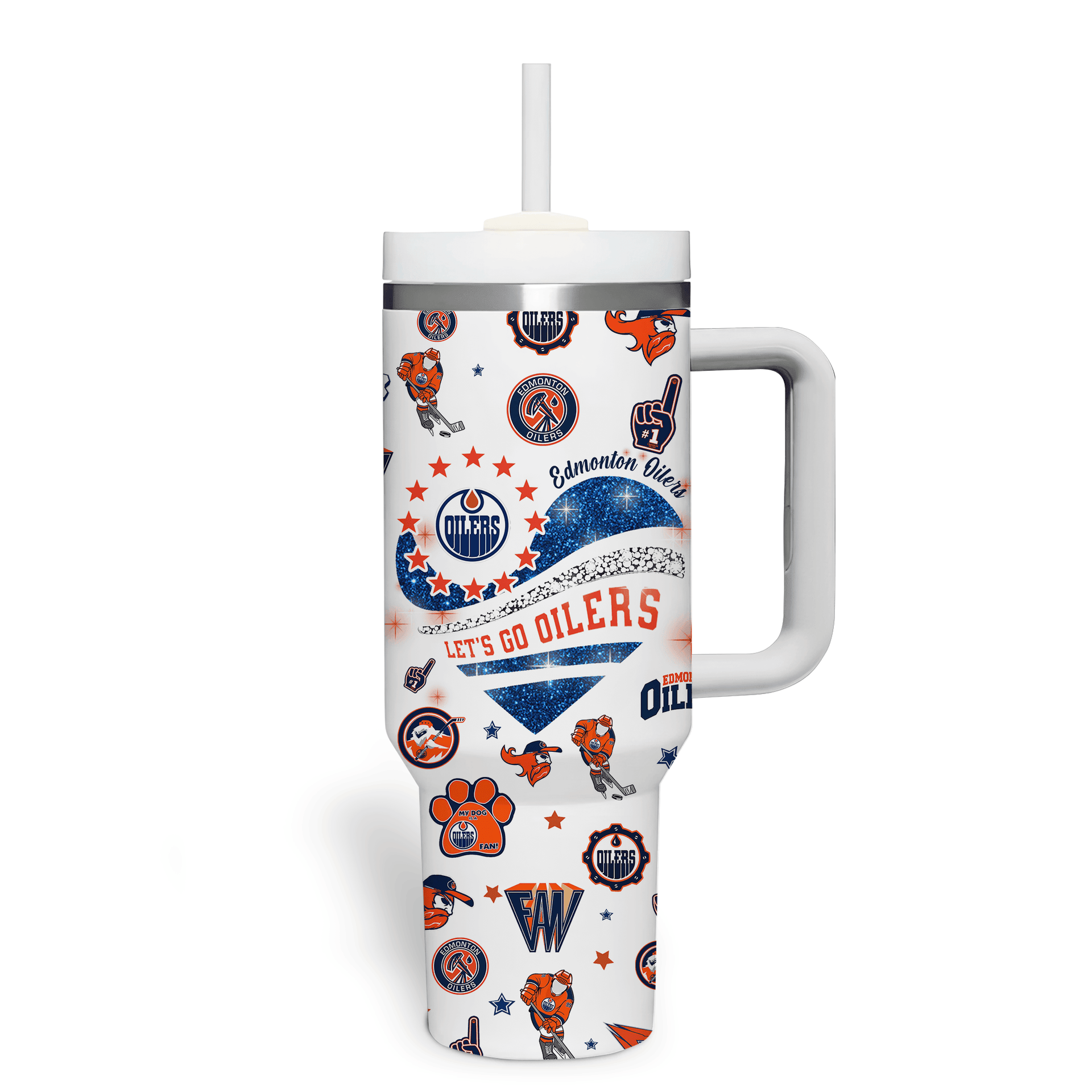 Edmonton Oilers Let's Go Oilers 40oz Stanley Tumbler Edmonton Oilers Let's Go Oilers 40oz Stanley Tumbler