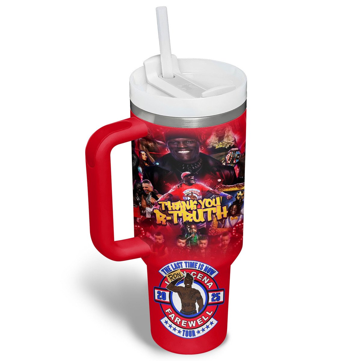 R-Truth "We want Truth!" Tumbler 40oz with Handle R-Truth "We want Truth!" Tumbler 40oz with Handle