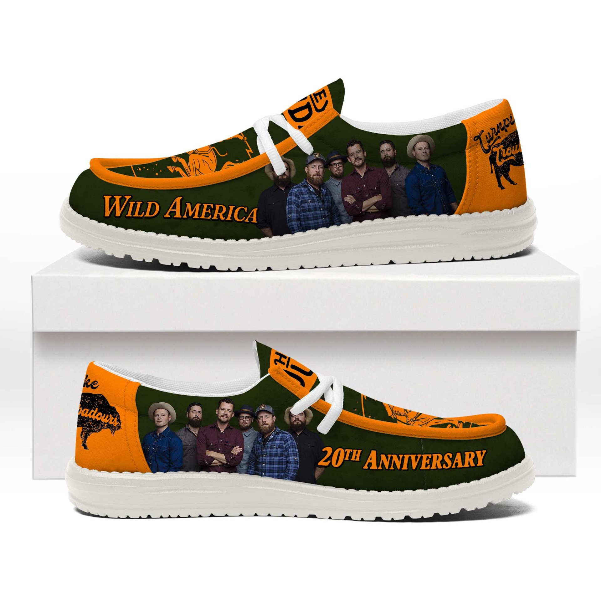 Turnpike Troubadours "Wild America" 20th Anniversary Loafer Shoes Turnpike Troubadours "Wild America" 20th Anniversary Loafer Shoes
