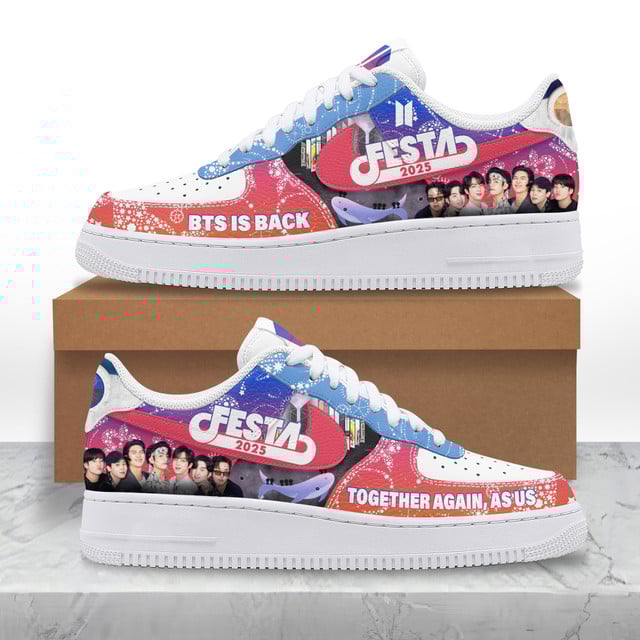 BTS Festa 2025 We Are Back Air Force 1 Sneakers BTS Festa 2025 We Are Back Air Force 1 Sneakers