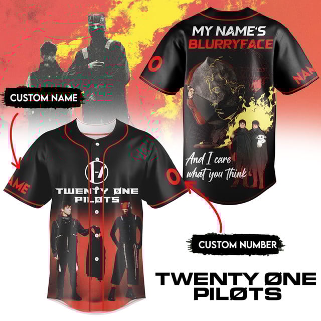 Twenty One Pilots My Name's Blurryface Premium Baseball Jersey Twenty One Pilots My Name's Blurryface Premium Baseball Jersey