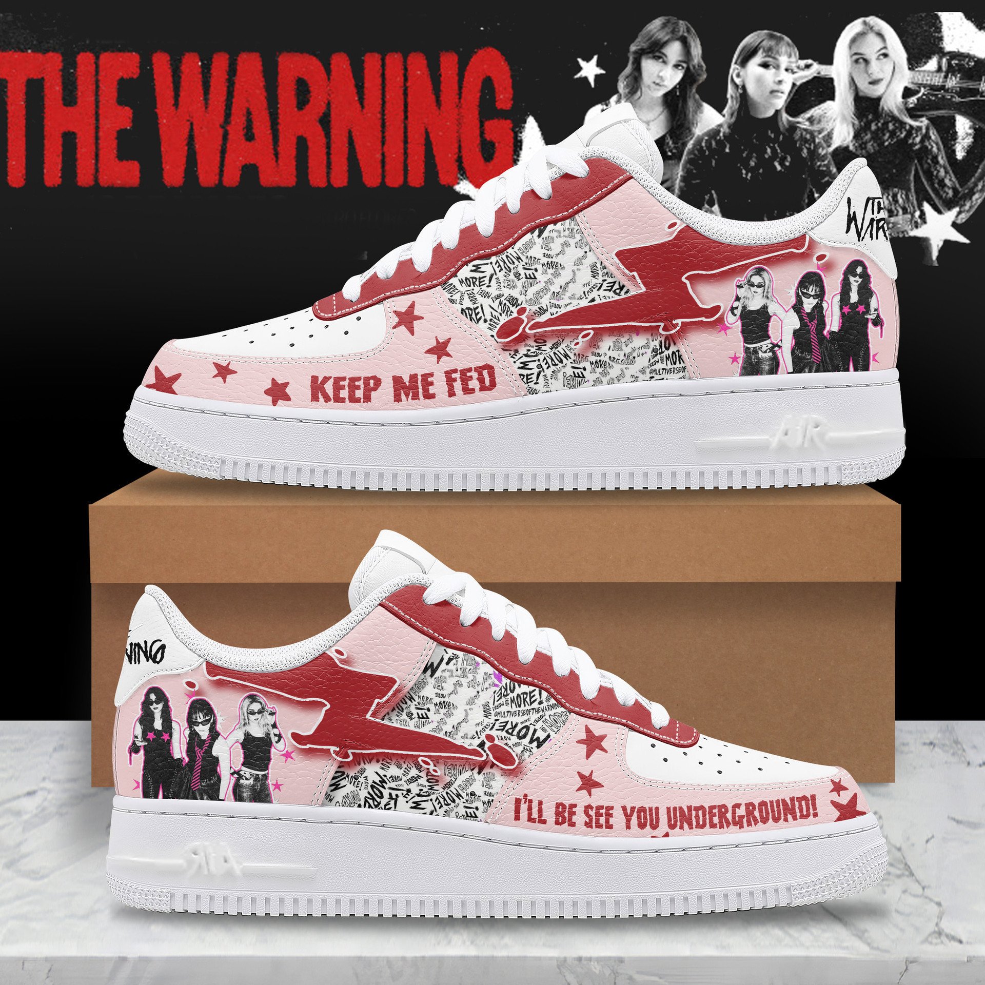 The Warning "Keep me Fed" Limited Edition Air Force 1 Sneaker The Warning "Keep me Fed" Limited Edition Air Force 1 Sneaker