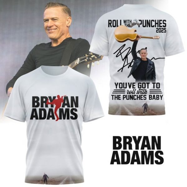 Bryan Adams Roll With The Punches 2025 Shirt