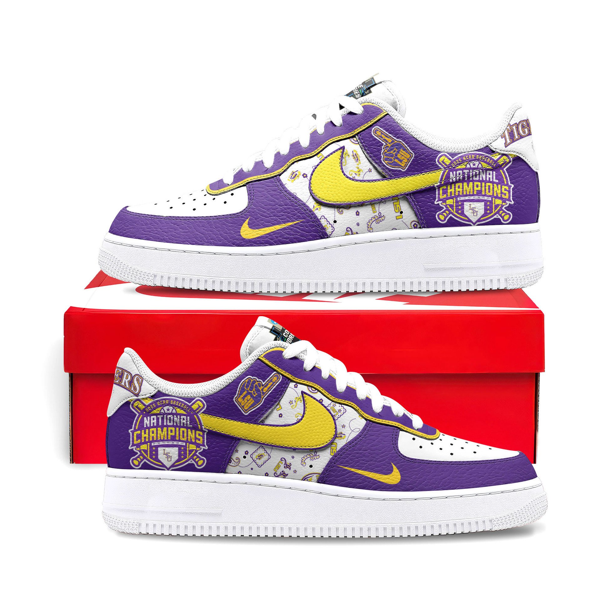 LSU Tigers National Champions 2025 Air Force 1 Sneaker LSU Tigers National Champions 2025 Air Force 1 Sneaker