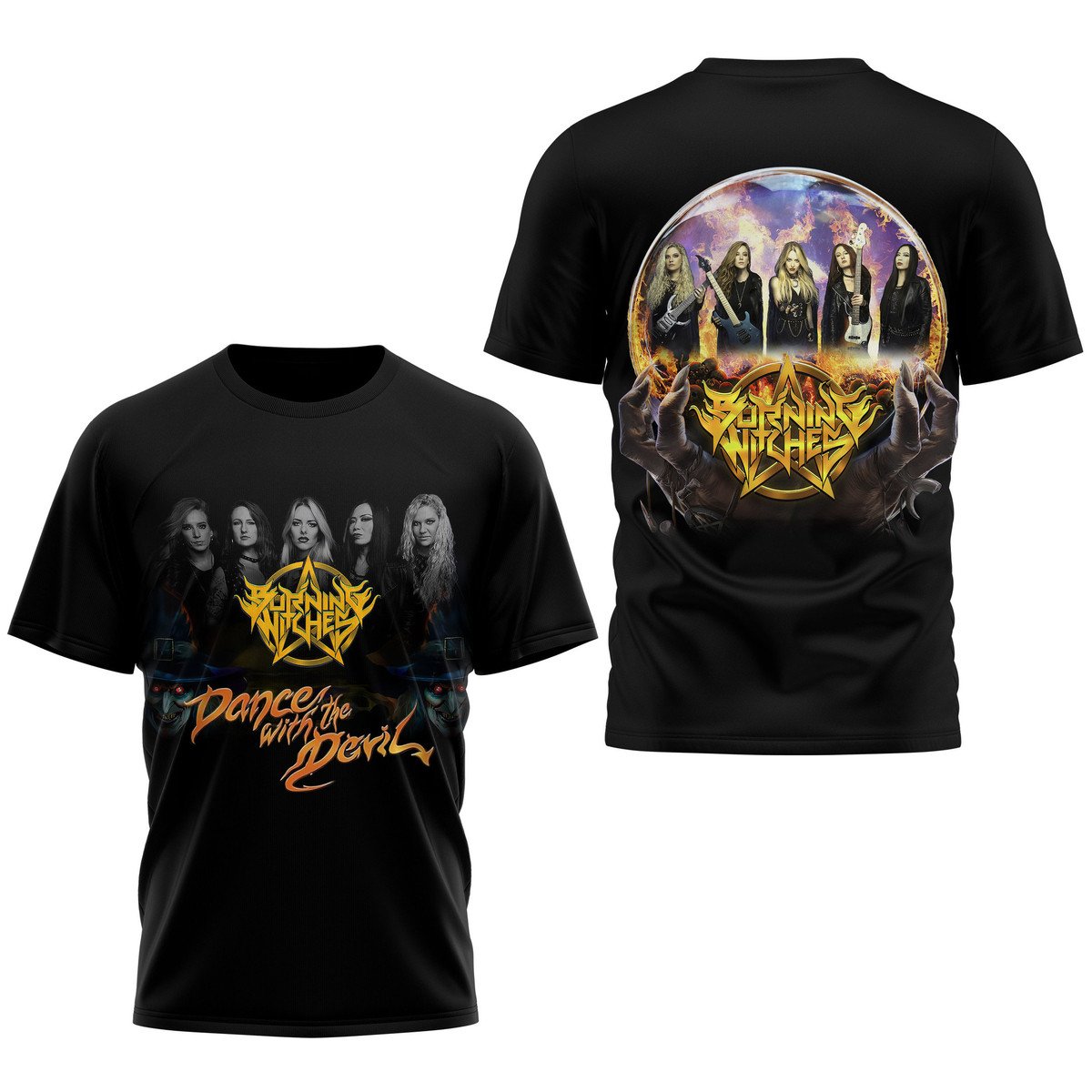 Burning Witches Dance with the Devil Tour Special Shirt 2025 Burning Witches Dance with the Devil Tour Special Shirt 2025
