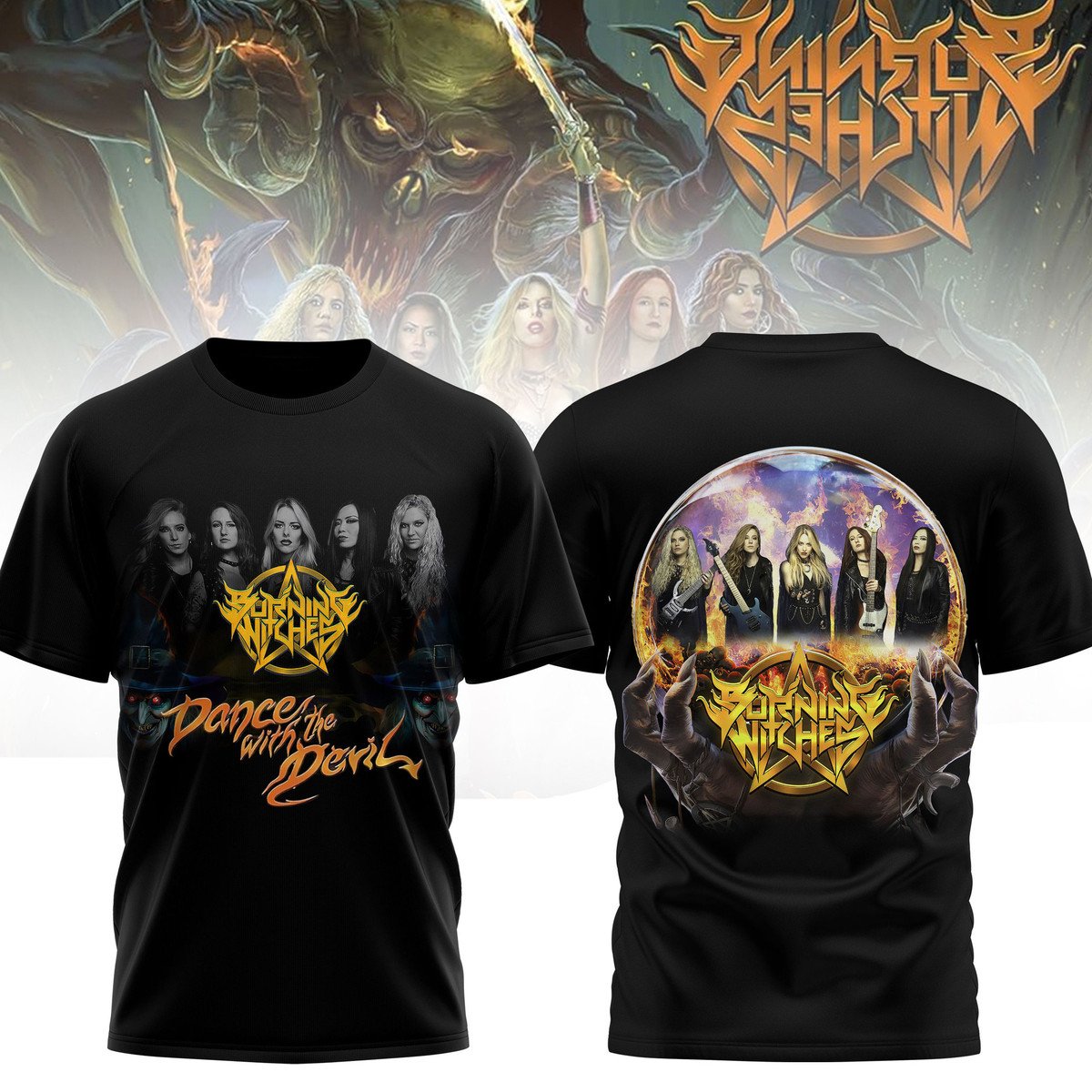 Burning Witches Dance with the Devil Tour Special Shirt 2025 Burning Witches Dance with the Devil Tour Special Shirt 2025