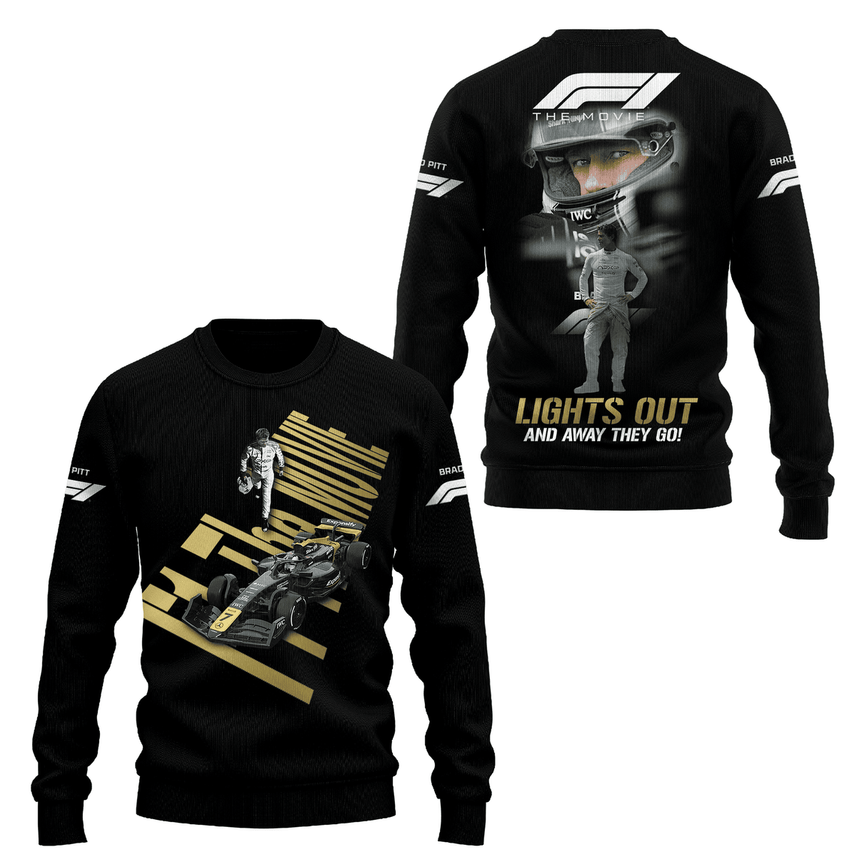 F1 The Movie 2025 Lights Out And Away They Go Shirt F1 The Movie 2025 Lights Out And Away They Go Shirt