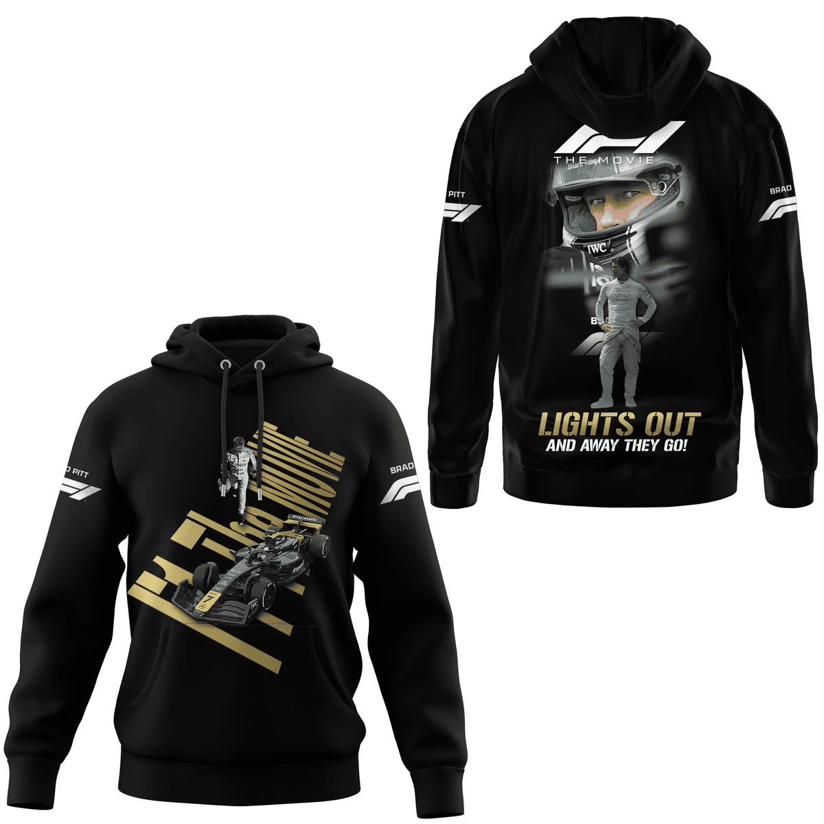 F1 The Movie 2025 Lights Out And Away They Go Shirt F1 The Movie 2025 Lights Out And Away They Go Shirt