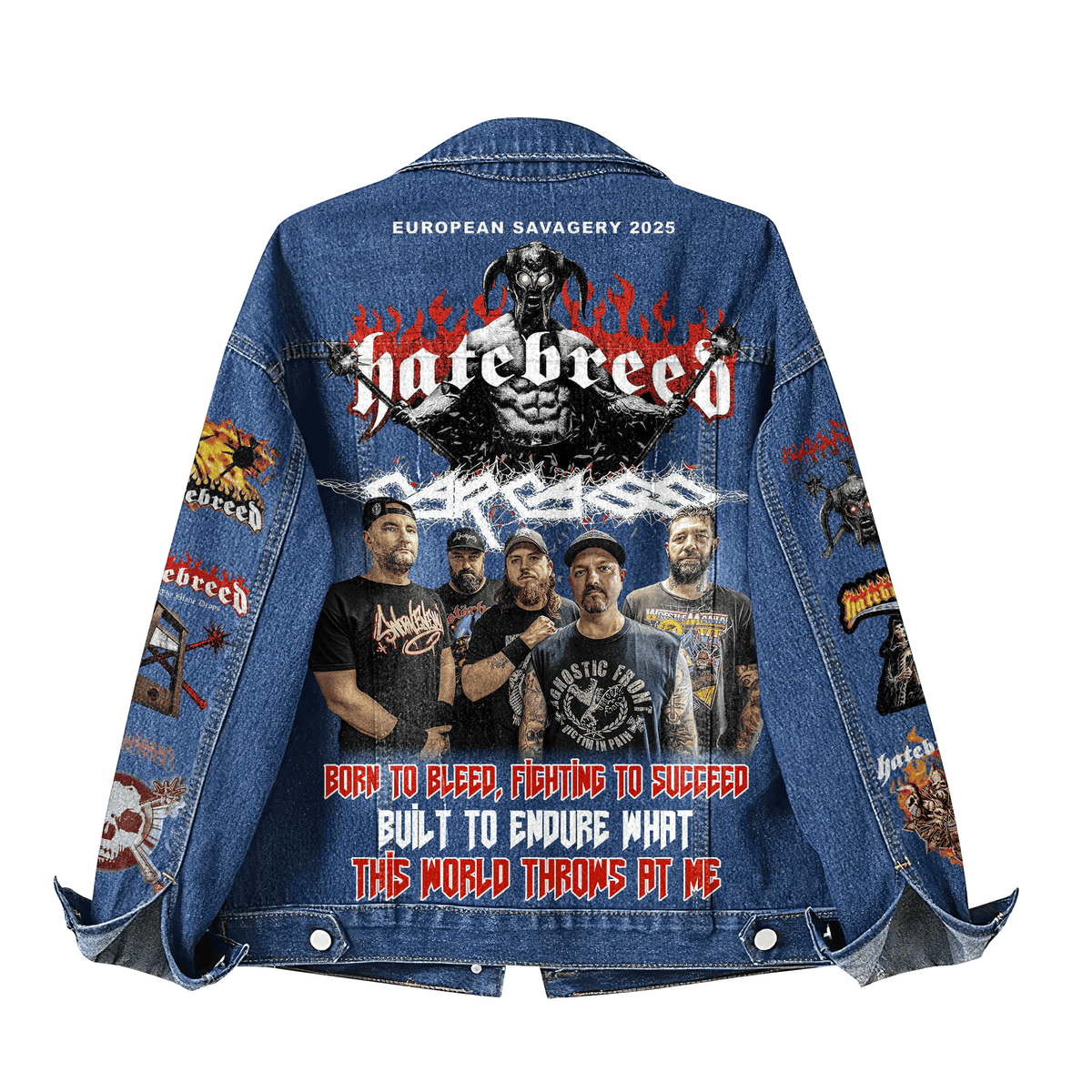 Hatebreed Band European Savagery 2025 Denim Jacket Hatebreed Band European Savagery 2025 Denim Jacket