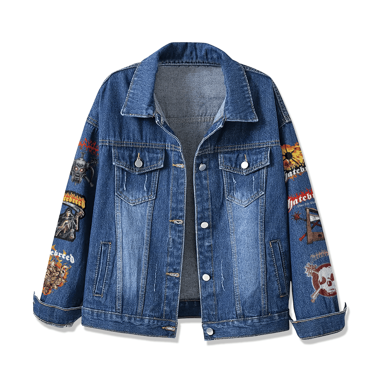 Hatebreed Band European Savagery 2025 Denim Jacket Hatebreed Band European Savagery 2025 Denim Jacket