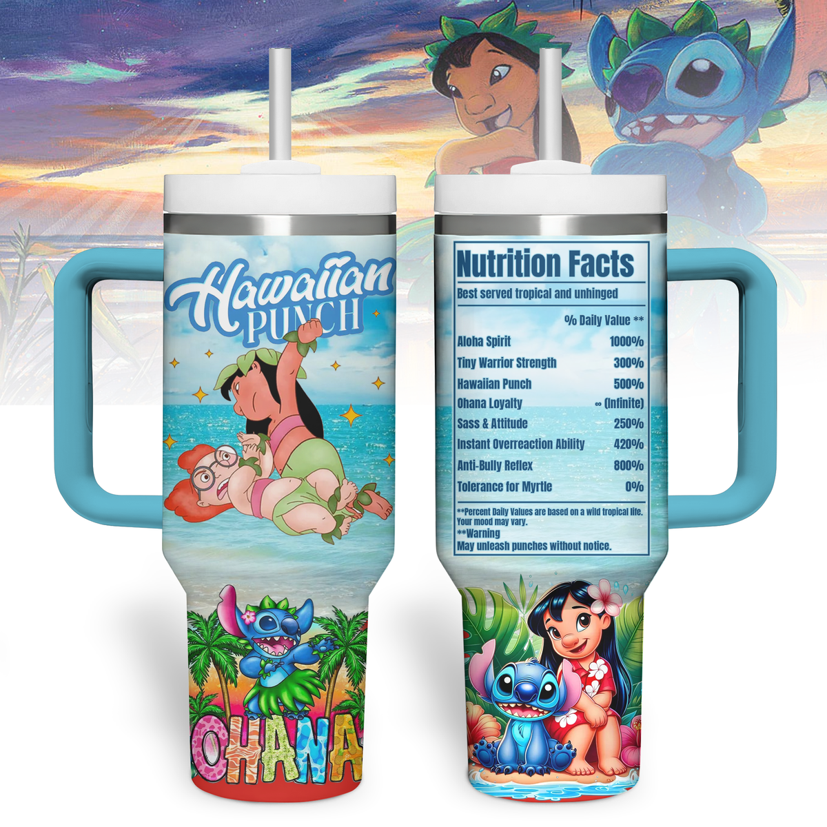 Stitch Ohana 2025 Hawaiian Punch Limited 40oz Stanley Tumbler Stitch Ohana 2025 Hawaiian Punch Limited 40oz Stanley Tumbler