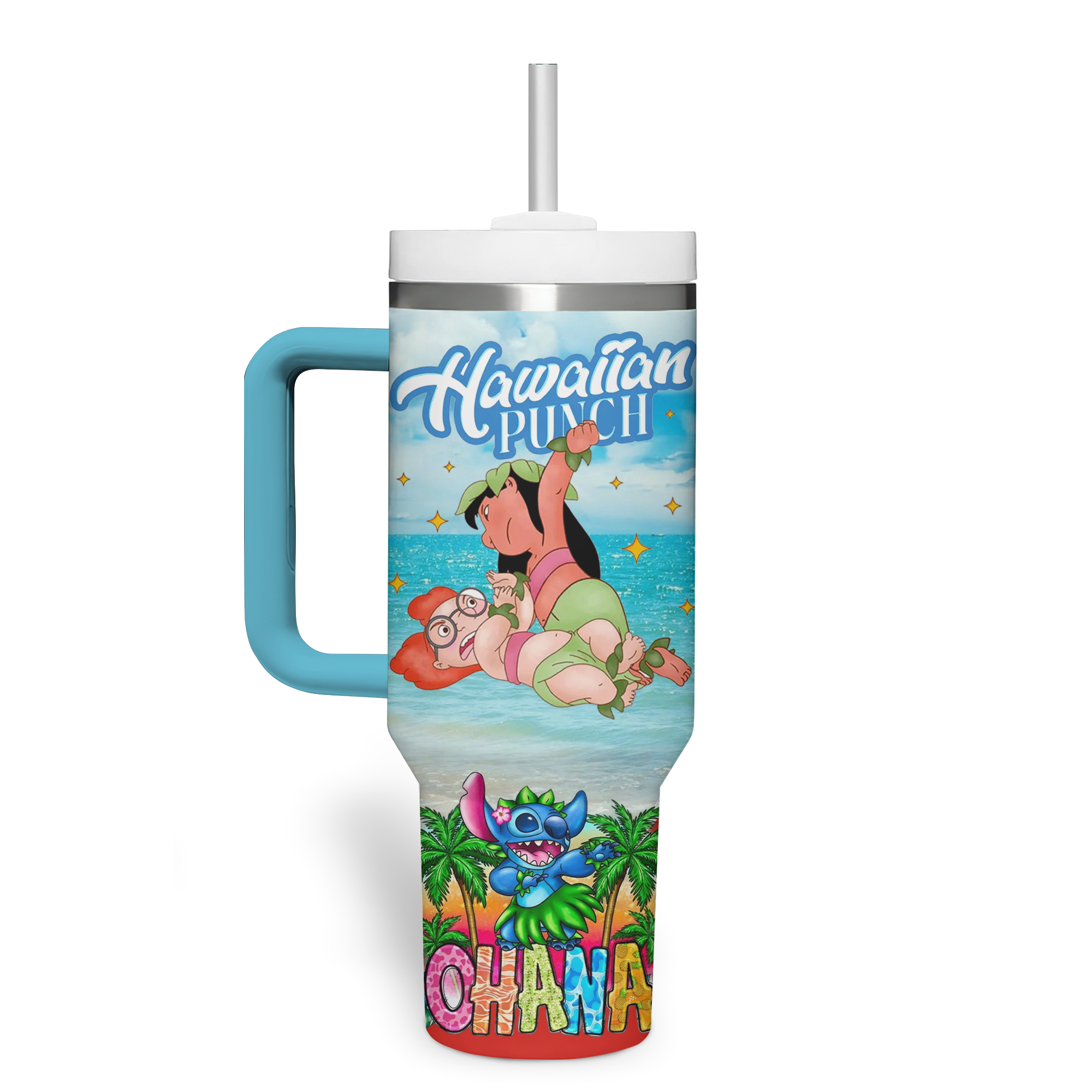 Stitch Ohana 2025 Hawaiian Punch Limited 40oz Stanley Tumbler Stitch Ohana 2025 Hawaiian Punch Limited 40oz Stanley Tumbler