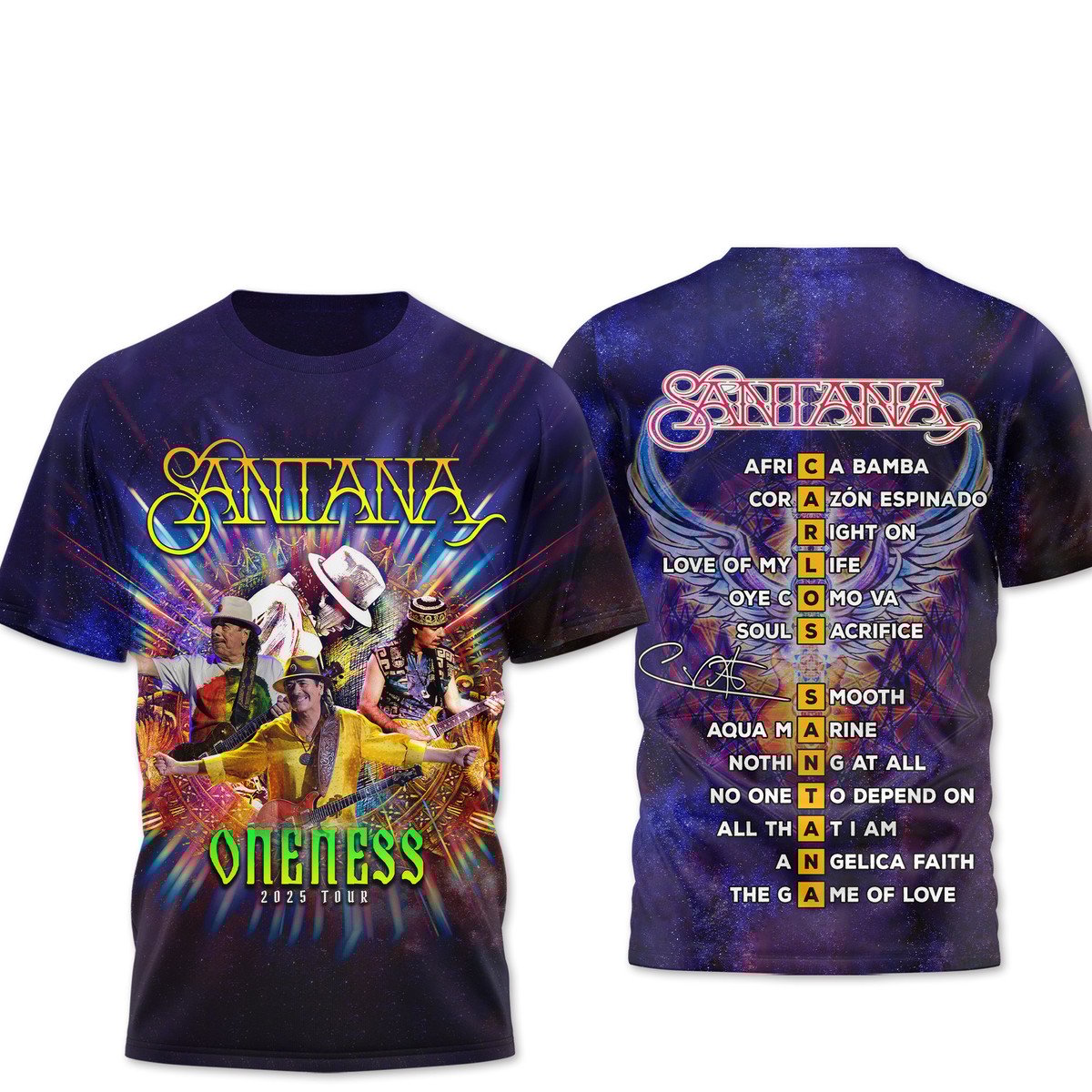 Carlos Santana Oneness 2025 Tour Premium Shirt Carlos Santana Oneness 2025 Tour Premium Shirt