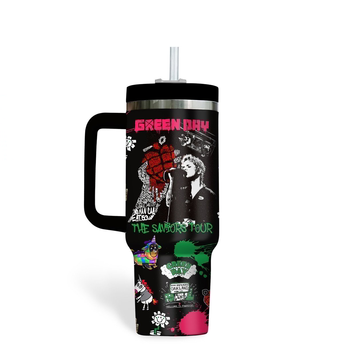 Green Day The Saviors Tour 2025 Stanley Tumbler Green Day The Saviors Tour 2025 Stanley Tumbler
