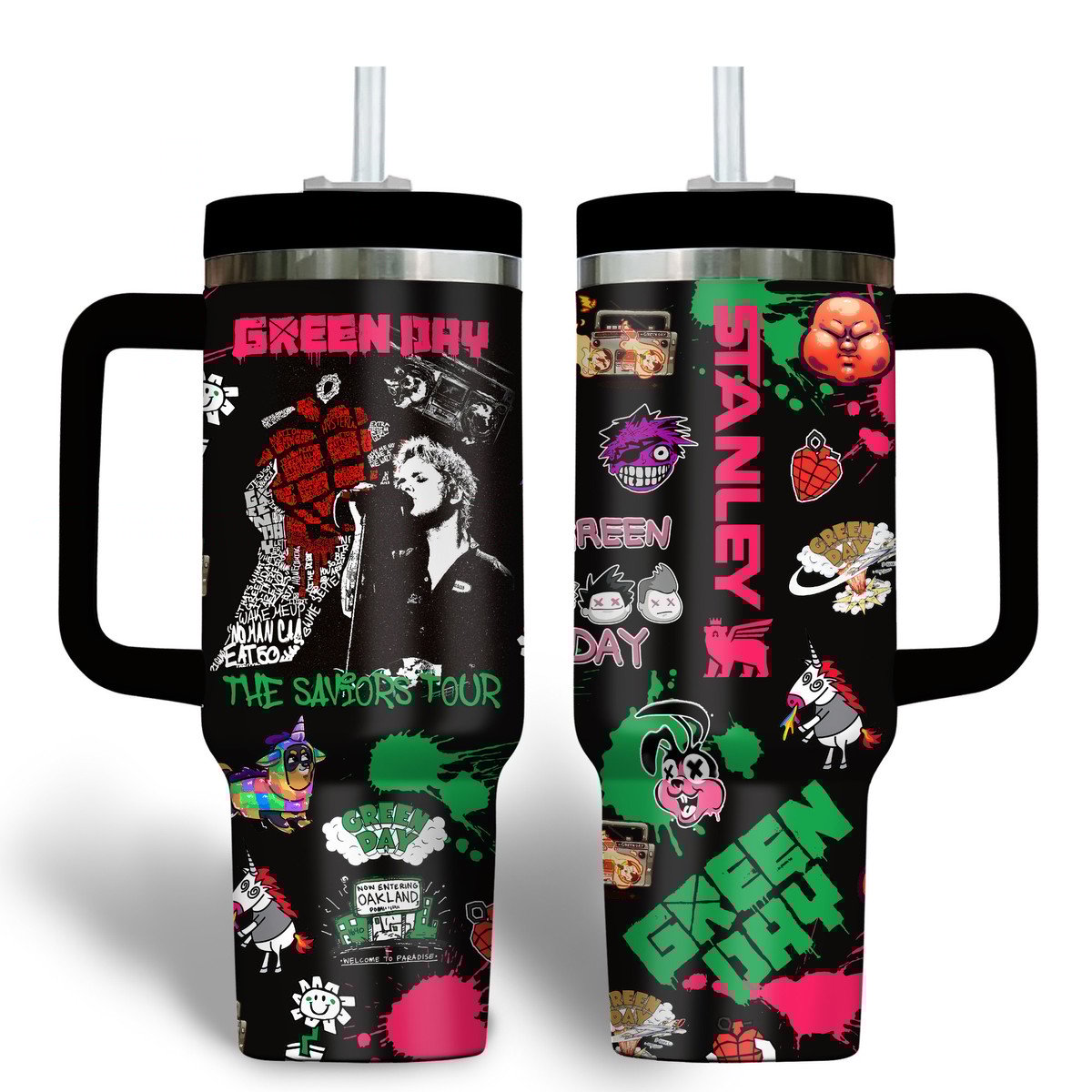 Green Day The Saviors Tour 2025 Stanley Tumbler Green Day The Saviors Tour 2025 Stanley Tumbler