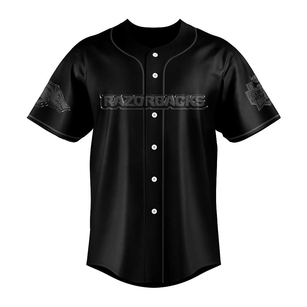 Arkansas Razorbacks Back in Black Premium Baseball Jersey Arkansas Razorbacks Back in Black Premium Baseball Jersey