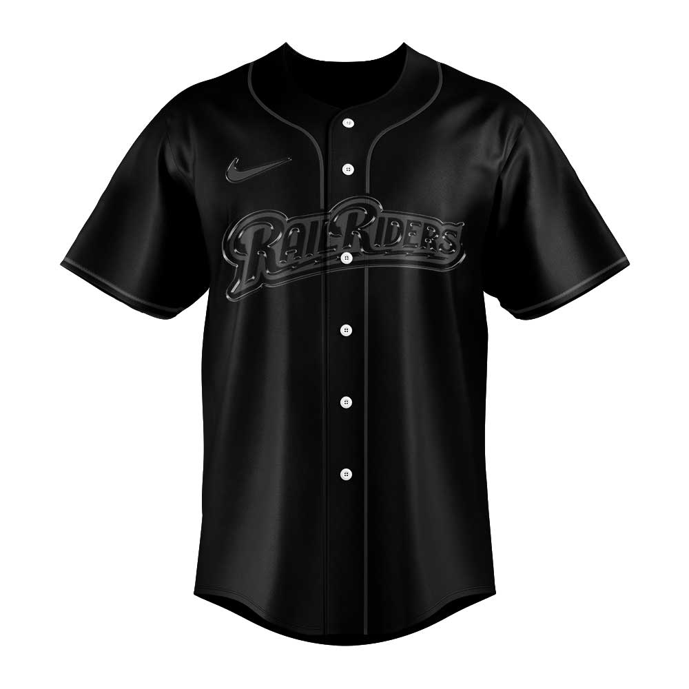 Scranton/Wilkes-Barre RailRiders Back in Black Premium Baseball Jersey Scranton/Wilkes-Barre RailRiders Back in Black Premium Baseball Jersey