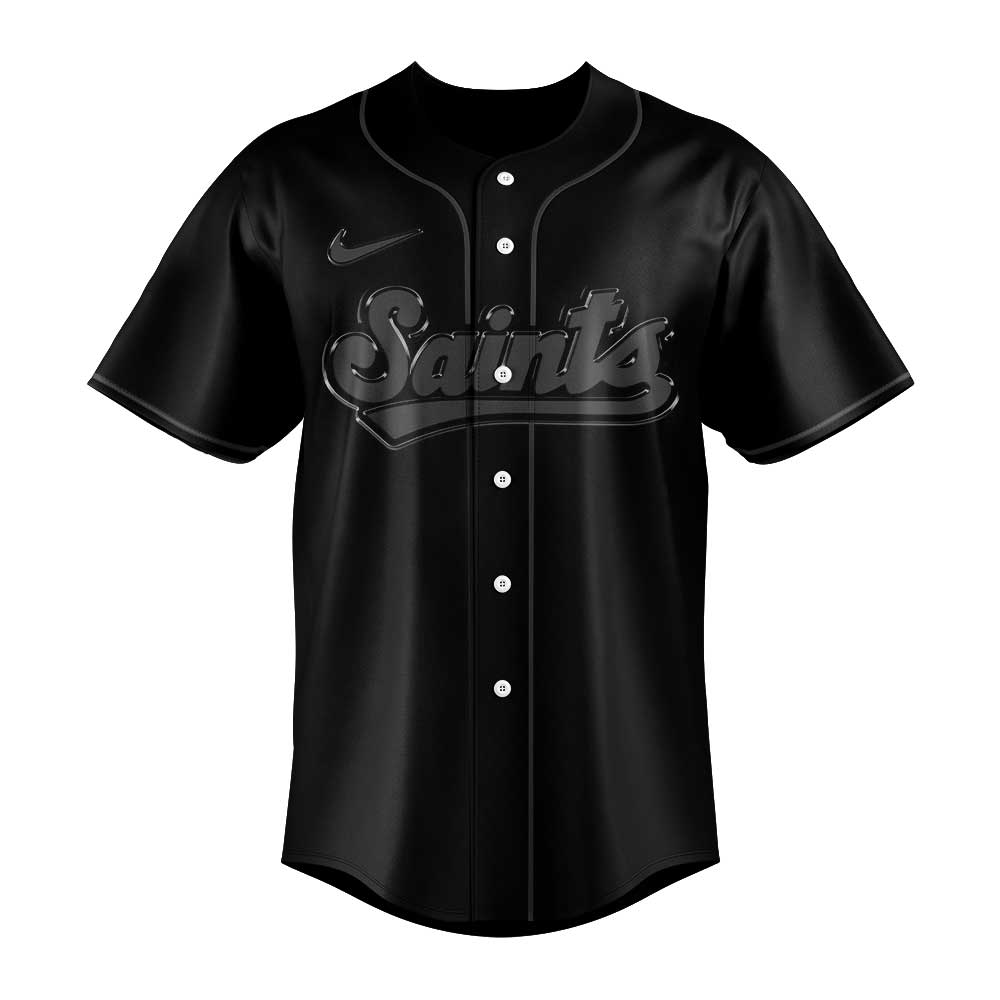 St. Paul Saints Back in Black Premium Baseball Jersey St. Paul Saints Back in Black Premium Baseball Jersey
