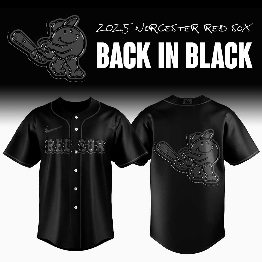 Worcester Red Sox Back in Black Premium Baseball Jersey Worcester Red Sox Back in Black Premium Baseball Jersey