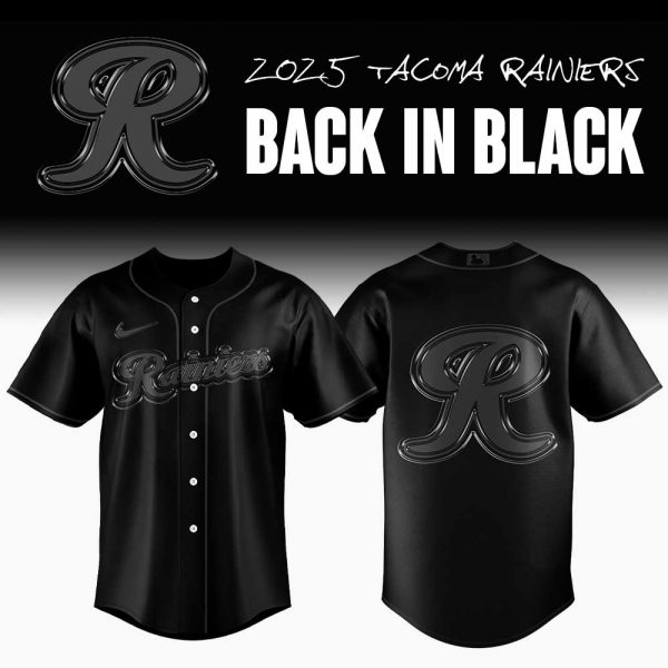 Tacoma Rainiers Back in Black Premium Baseball Jersey