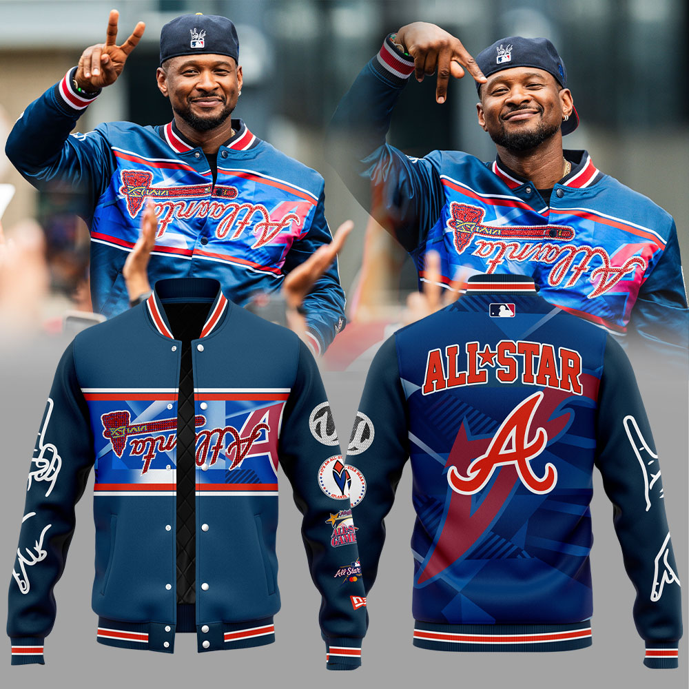 Atlanta Braves Peace up A-Town Down Baseball Jacket Atlanta Braves Peace up A-Town Down Baseball Jacket