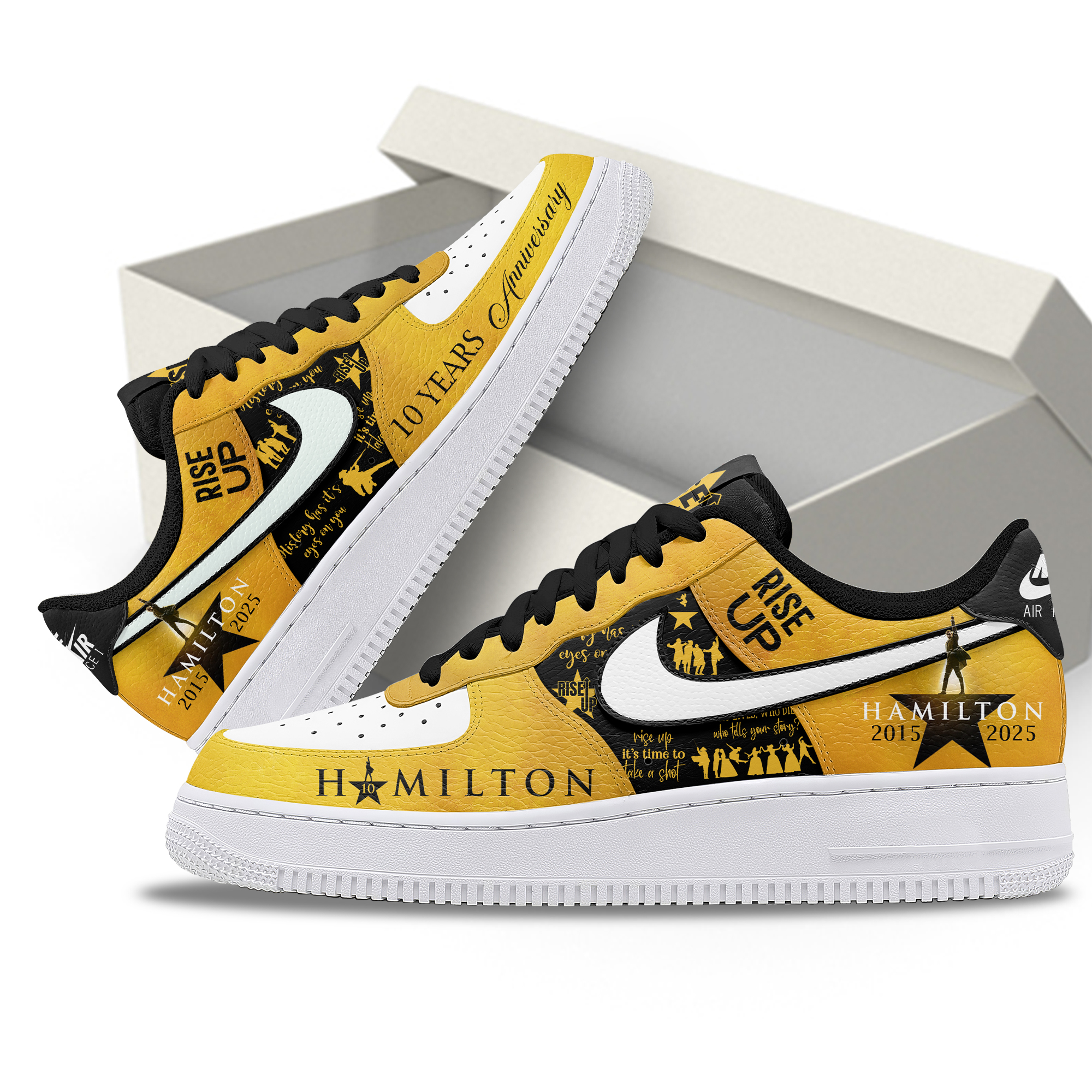 Hamilton 10 Years Anniversary "Rise Up" Special Air Force 1 Sneaker Hamilton 10 Years Anniversary "Rise Up" Special Air Force 1 Sneaker