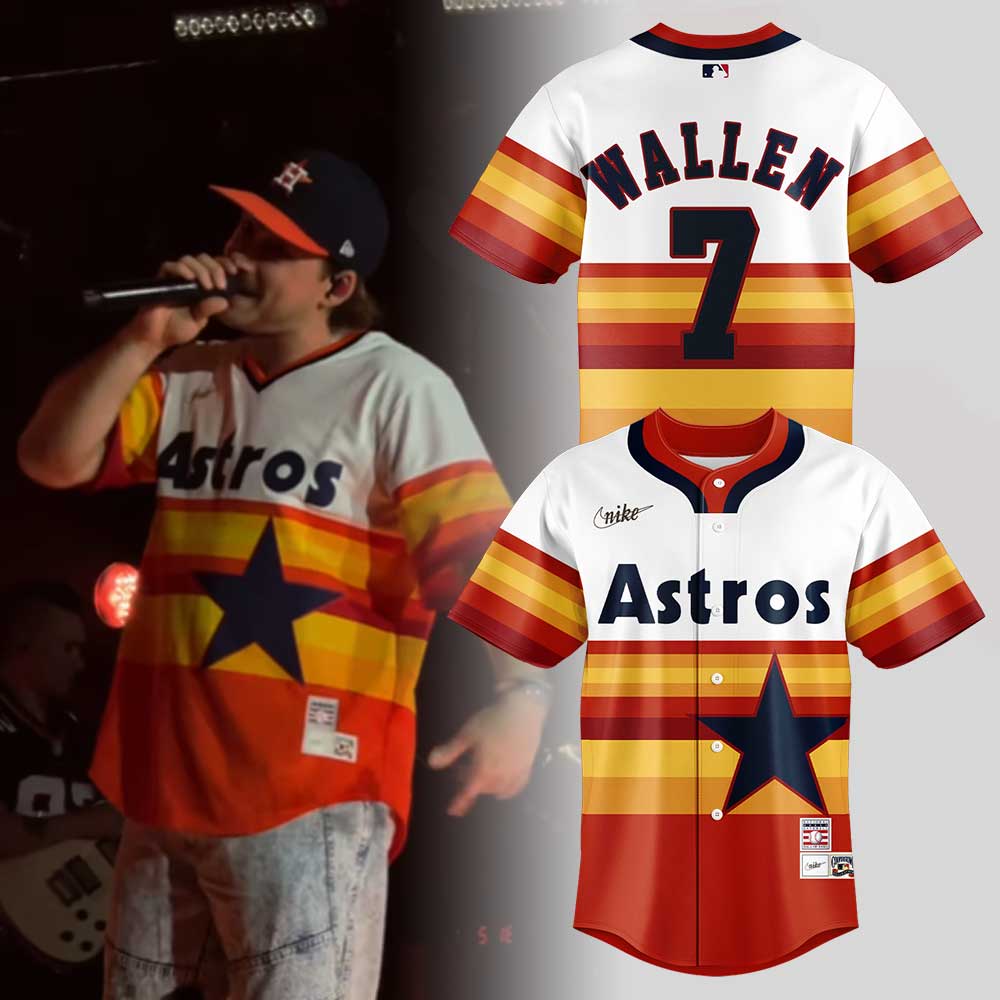 Houston Astros x Morgan Wallen I'm The Problem Tour 2025 Baseball Jersey Houston Astros x Morgan Wallen I'm The Problem Tour 2025 Baseball Jersey