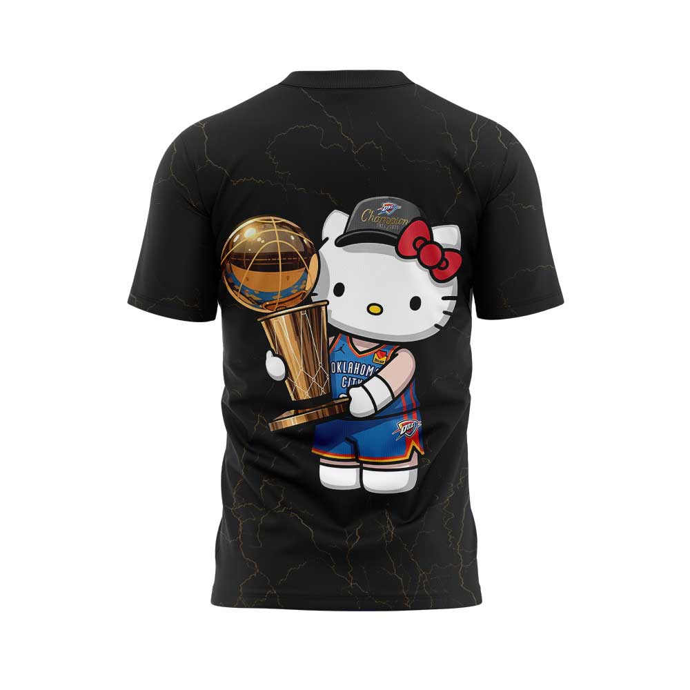 Oklahoma City Thunder 2025 NBA Champions Black Kitty Shirt Oklahoma City Thunder 2025 NBA Champions Black Kitty Shirt