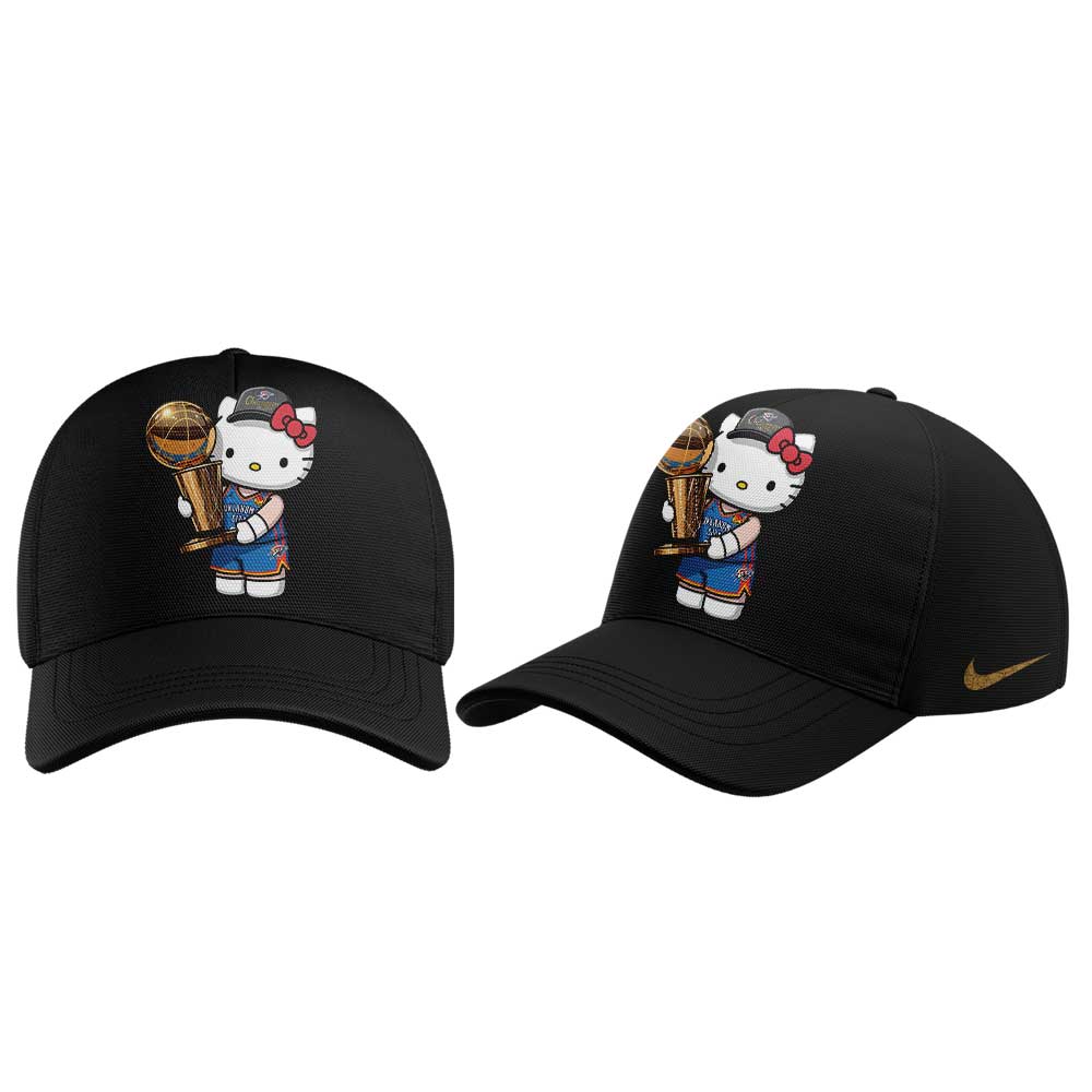 Oklahoma City Thunder 2025 NBA Champions Black Kitty Shirt Oklahoma City Thunder 2025 NBA Champions Black Kitty Shirt