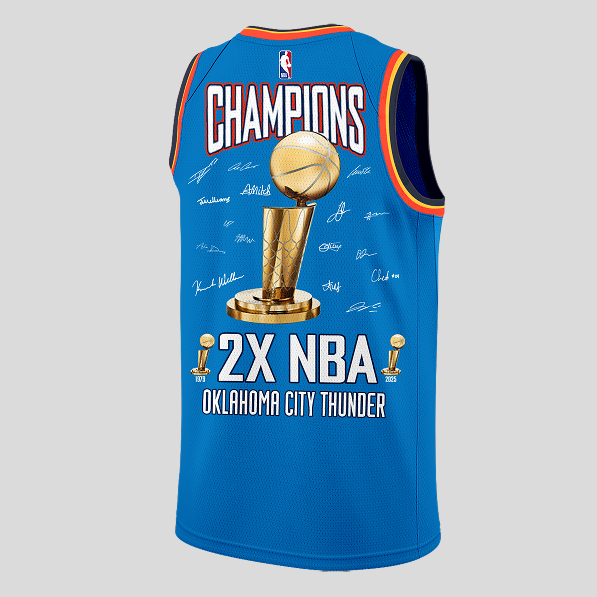 Oklahoma City Thunder 2X NBA Champions Limited Edition Basketball Jersey Oklahoma City Thunder 2X NBA Champions Limited Edition Basketball Jersey