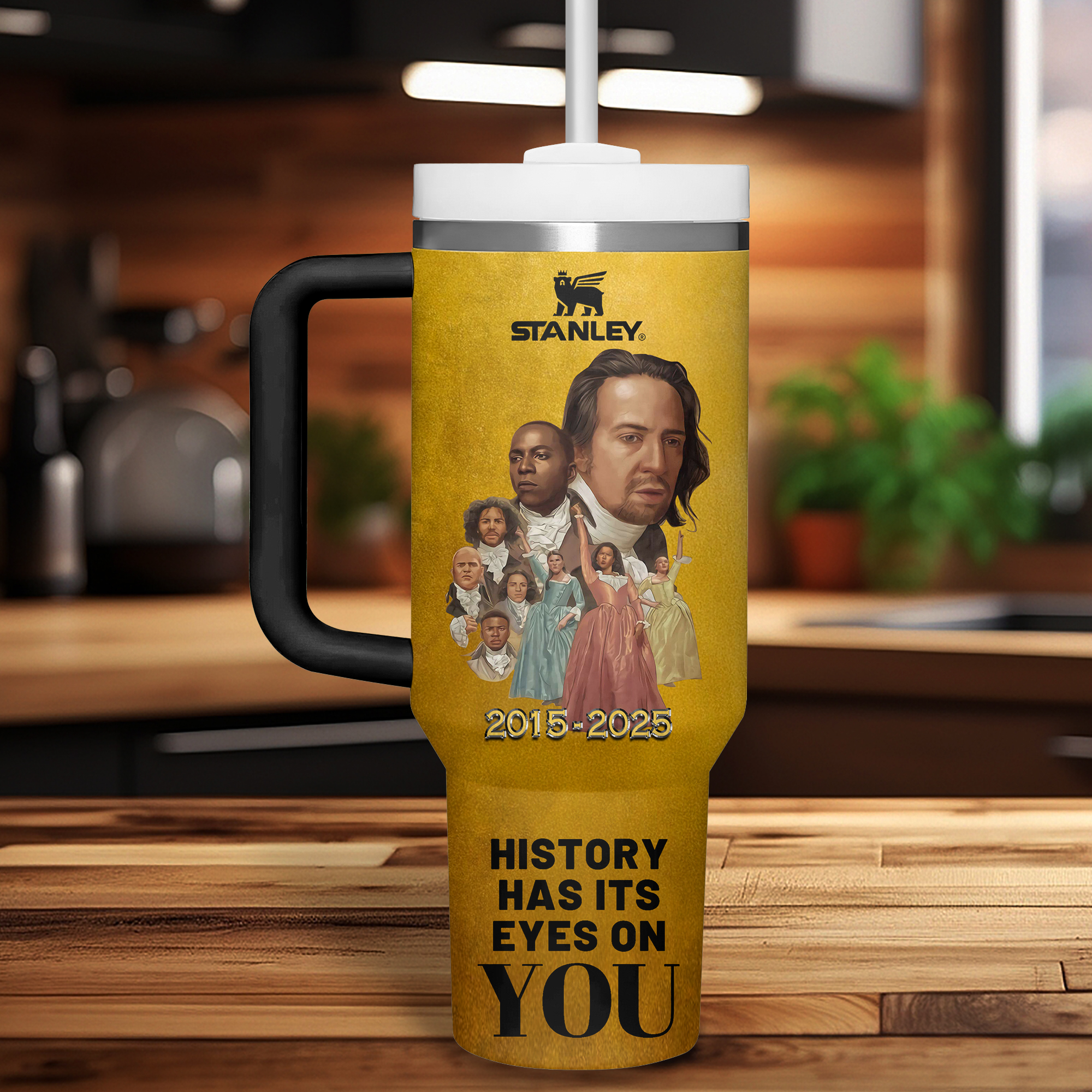 Hamilton 10 Years Anniversary "Rise Up" Personalized Tumbler 40oz with Handle Hamilton 10 Years Anniversary "Rise Up" Personalized Tumbler 40oz with Handle