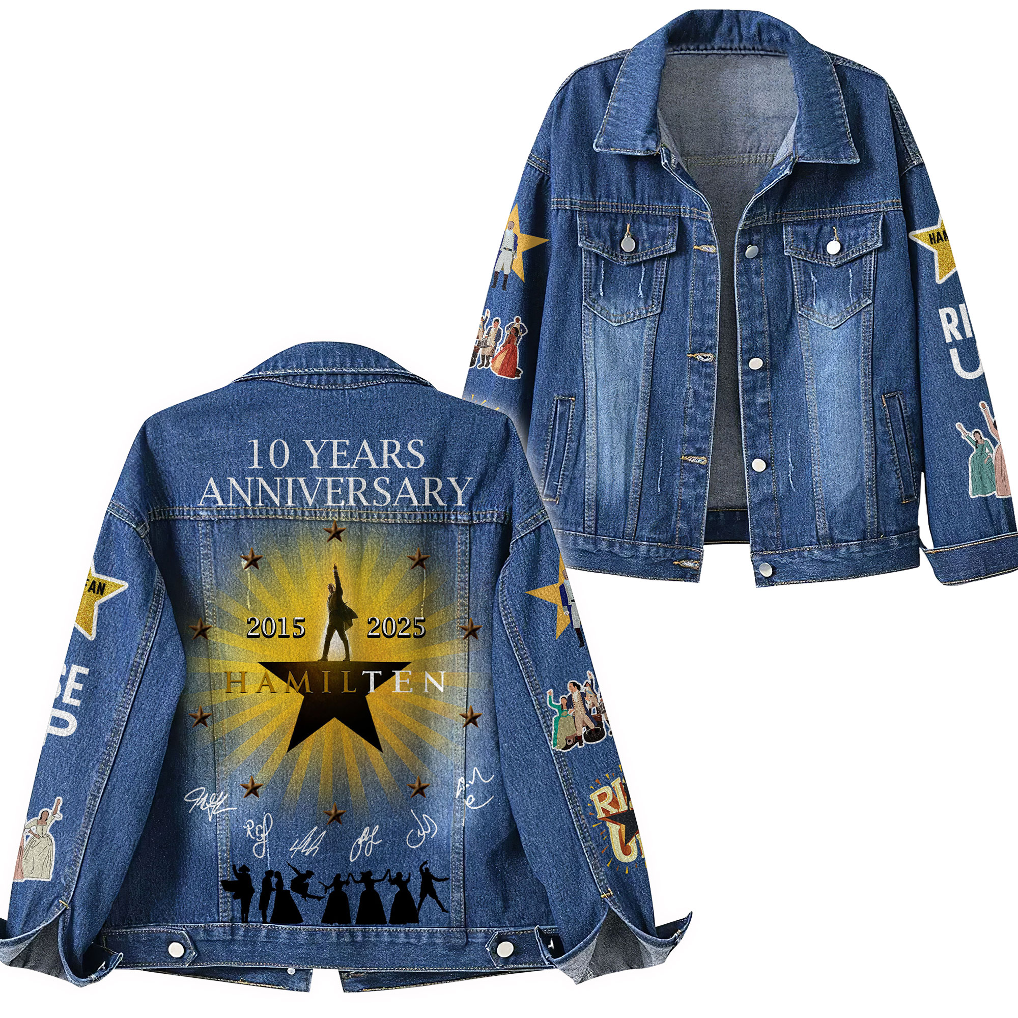 Hamilton 10 Years Anniversary "Rise Up" Special Denim Jacket Hamilton 10 Years Anniversary "Rise Up" Special Denim Jacket