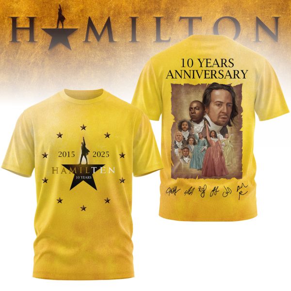 Hamilton 10 Years Anniversary "Rise Up" Special Tee