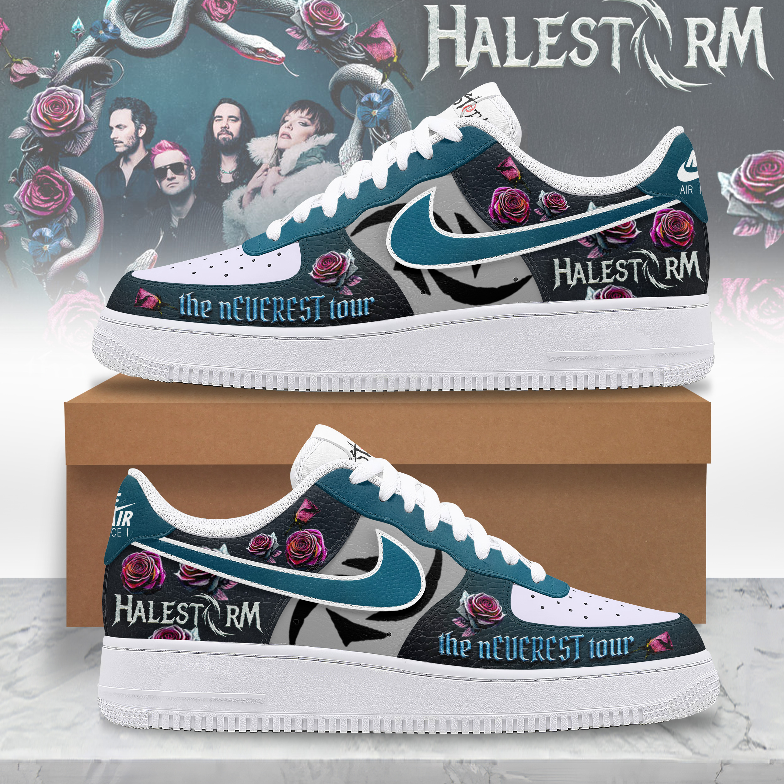 Halestorm 2025 The nEverest Duality Tour Premium Air Force 1 Sneakers Halestorm 2025 The nEverest Duality Tour Premium Air Force 1 Sneakers