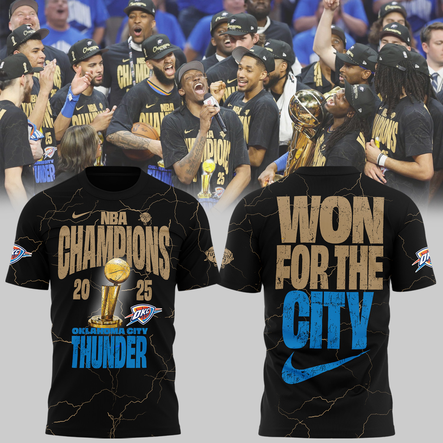 Oklahoma City Thunder NBA Champions Won For The City 2025 Shirt Oklahoma City Thunder NBA Champions Won For The City 2025 Shirt