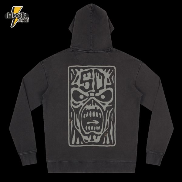50th Logo Stamp Stonewashed Black Pullover Hoodie – Buy Online at HookActif.com