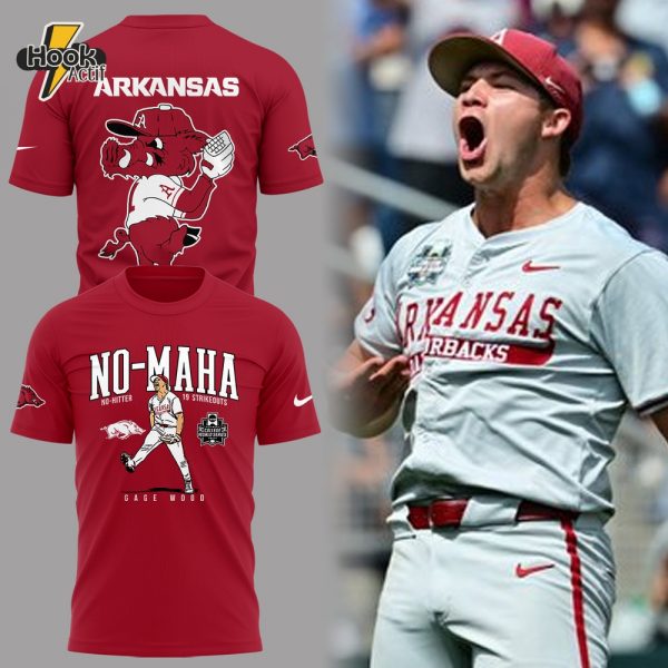 Arkansas Razorbacks No-Maha Limited Edition Red T-shirt