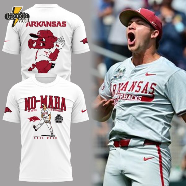 Arkansas Razorbacks No-Maha Limited Edition White T-shirt