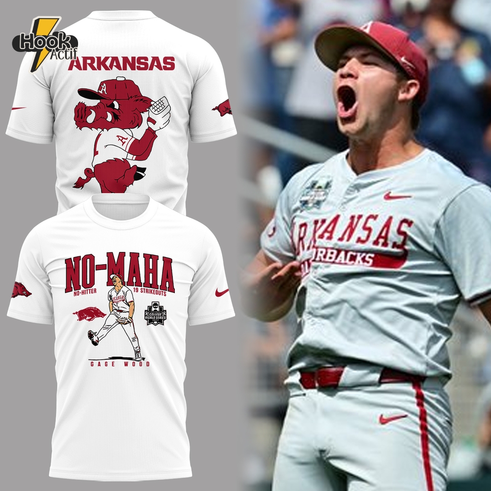Arkansas Razorbacks No-Maha Limited Edition White T-shirt Arkansas Razorbacks No-Maha Limited Edition White T-shirt