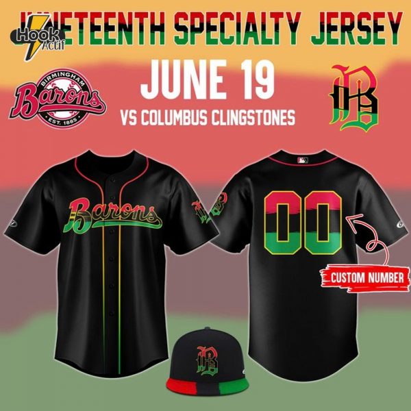 Birmingham Barons x 2025 Juneteenth Day Baseball Jersey